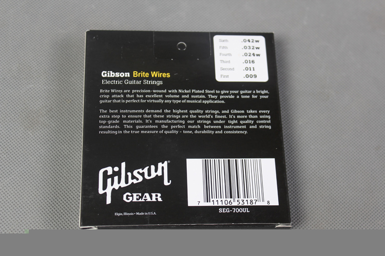 Gibson Brite Wire NPS 9-42电吉他琴弦